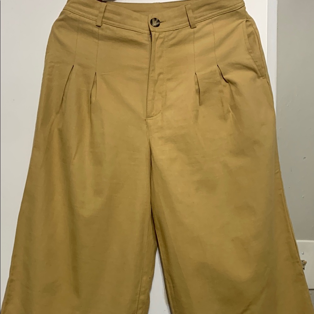 Good Luck Gem Mustard Pleated Trousers